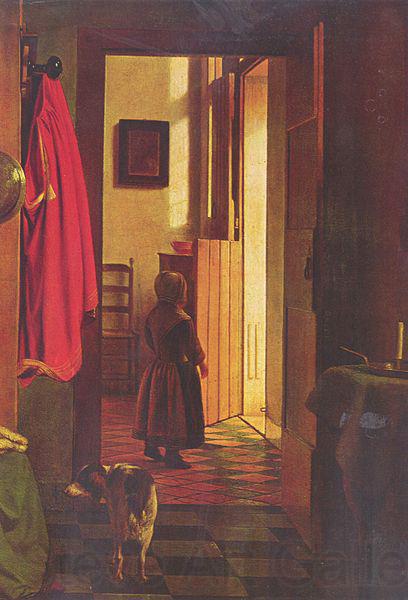 Pieter de Hooch Mutter an der Wiege, Detail